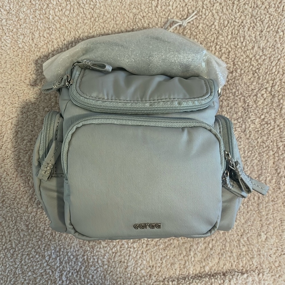 Caraa Toddler Cotton Baby Bag in Dove with Nickel Hardware